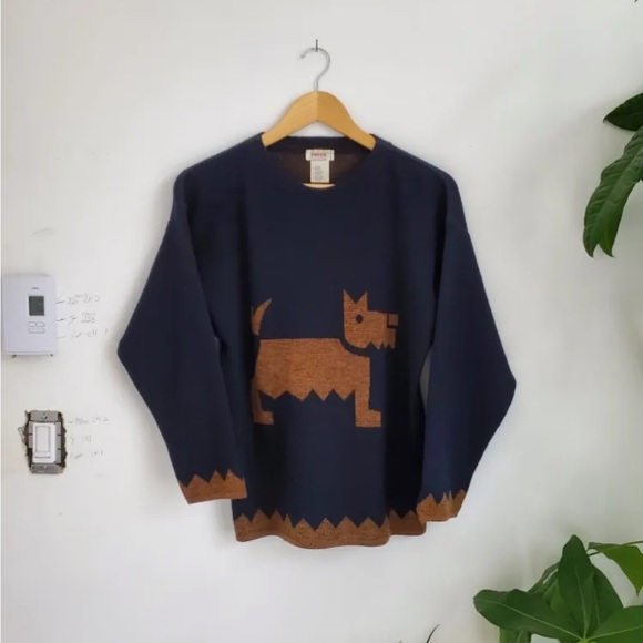 Vintage Rodier sweater with a Scottish terrier print - Picture 3 of 7